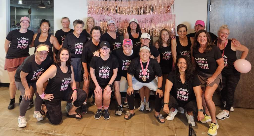 a group of people at an event at the pickleball food pub