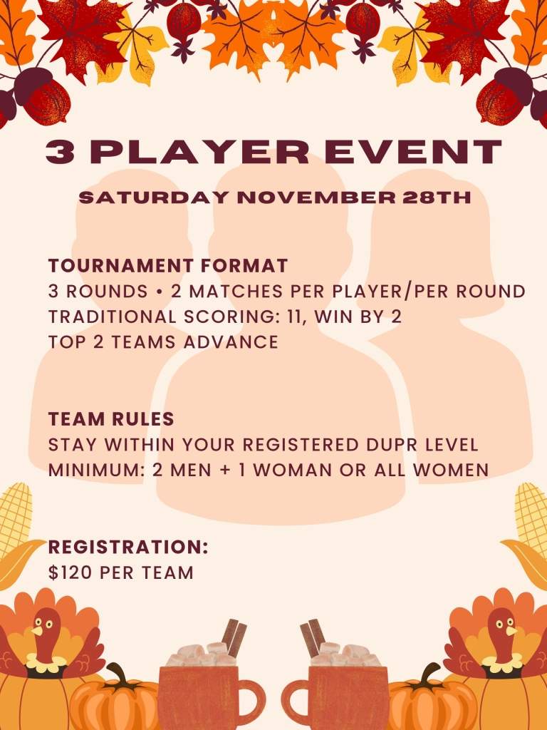 3 PLAYER EVENT 11/28